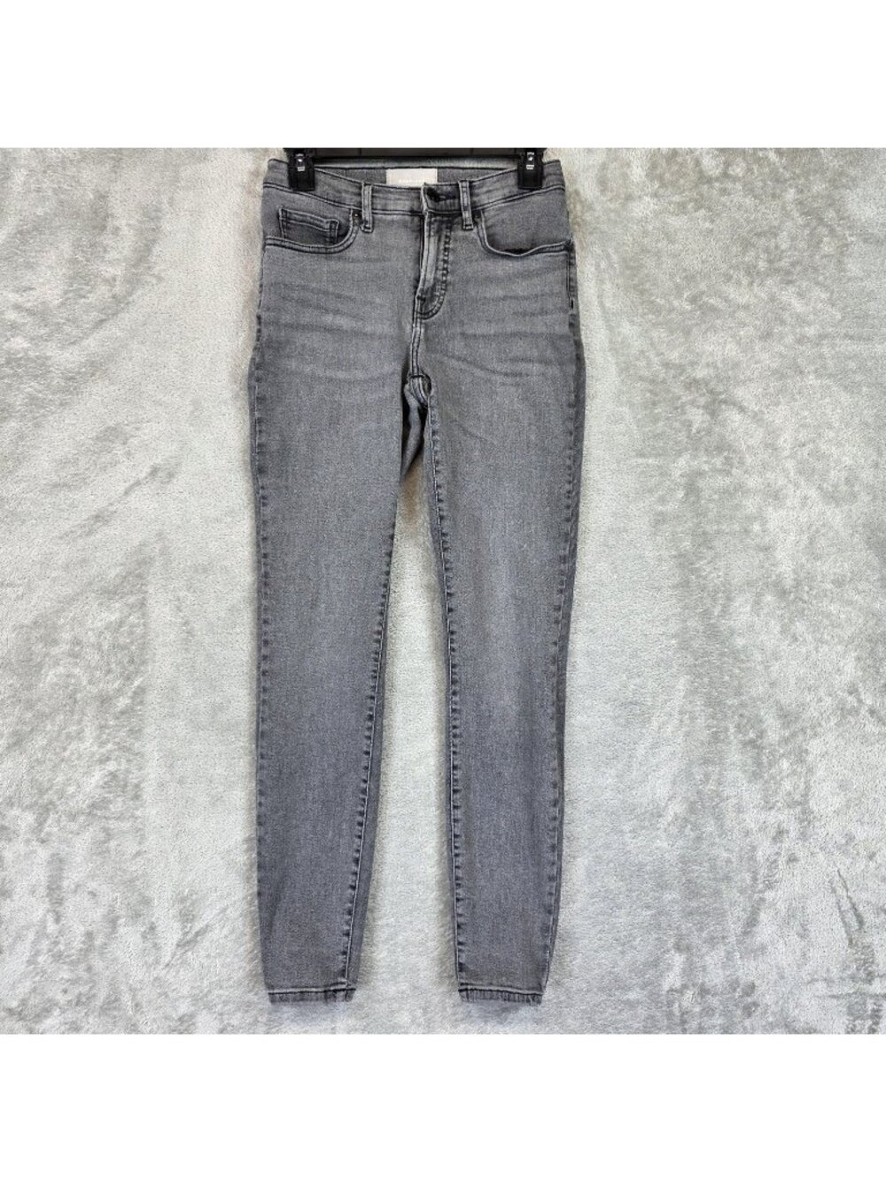 Everlane Mid Rise Skinny Jeans Womens 27 Tall Gray Charcoal Wash Stretch